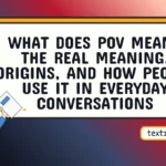 what does pov mean