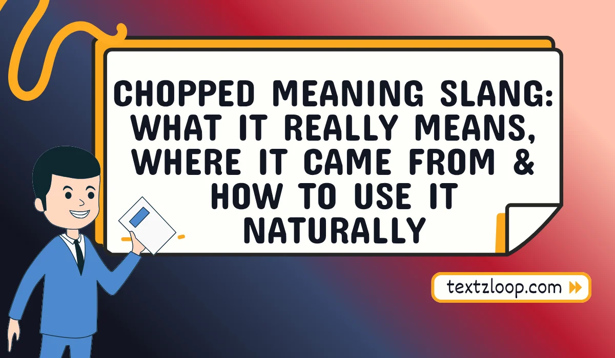 chopped meaning slang