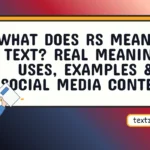 what does rs mean in text