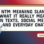ntm meaning slang