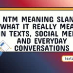 ntm meaning slang