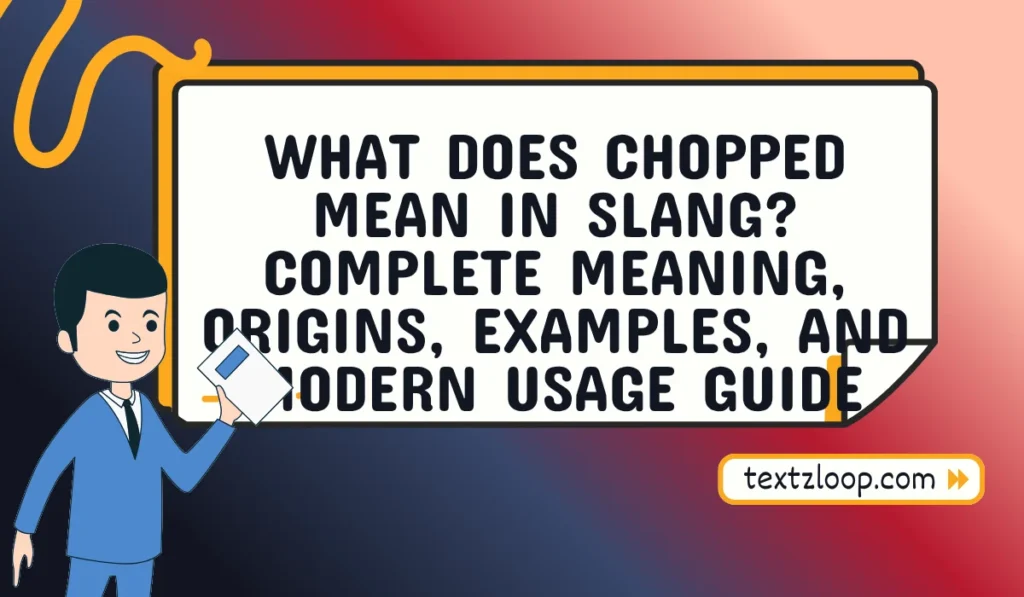 what does chopped mean in slang